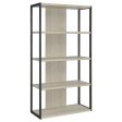 Loomis - 72  4-Shelf Bookshelf - Whitewashed Gray Online