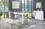 Pagan - Side Chair (Set of 2) - Gray PU & Chrome Finish Cheap