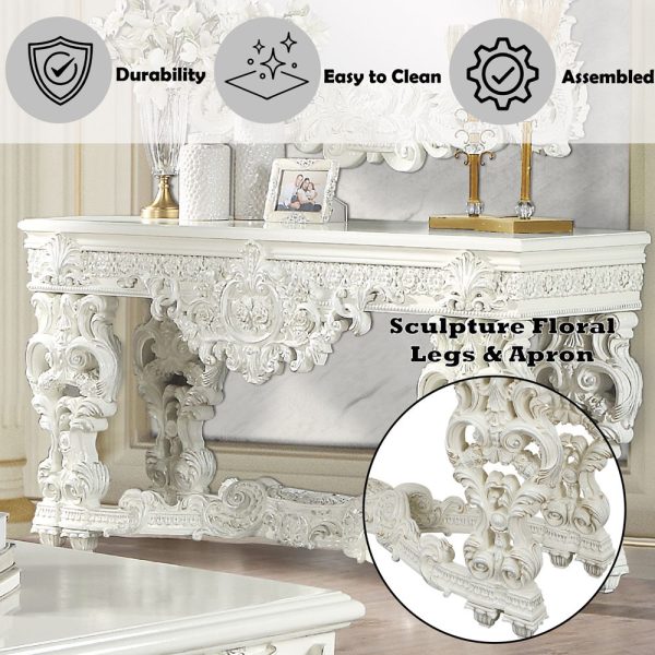 Adara - Sofa Table - Antique White Finish Online Sale