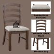 Pascaline - Side Chair (Set of 2) - Gray Fabric, Rustic Brown & Oak Finish Supply