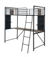 Cordelia - Twin Loft Bed - Antique Oak, Sandy Black & Dark Bronze Hand-Brushed Finish - 78  Sale