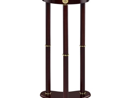 Edie - Round Marble Top Accent Side Table - Merlot Supply