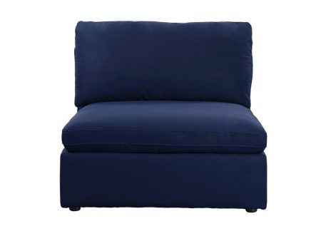 Crosby - Armless Chair - Blue Fabric Supply