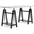 Bayflynn - White   Black - Adjustable Height Desk Cheap