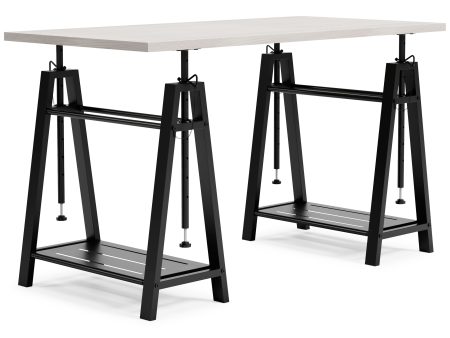 Bayflynn - White   Black - Adjustable Height Desk Cheap