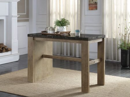 Charnell - Counter Height Table - Marble & Oak Finish For Sale