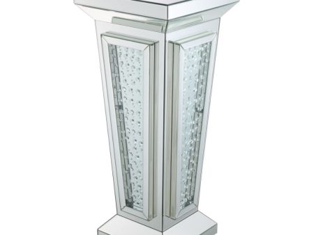 Nysa - Pedestal Stand - Mirrored & Faux Crystals - 36  Online Hot Sale