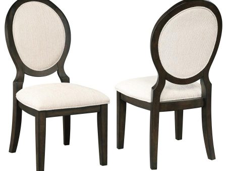 Twyla - Oval Back Dining Side Chair (Set of 2) - Dark Cocoa on Sale