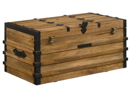 Simmons - Wood Storage Trunk - Natural And Black Online now