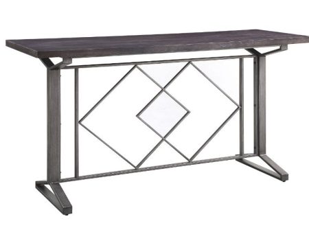 Evangeline - Counter Height Table - Salvaged Brown & Black Finish Online Sale