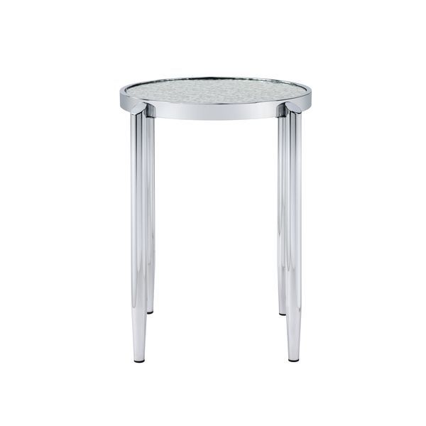 Abbe - End Table - Glass & Chrome Finish For Sale