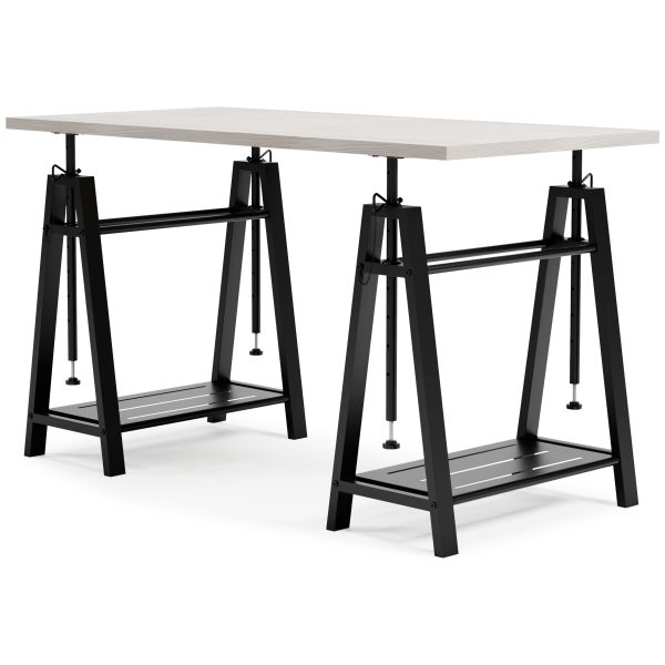 Bayflynn - White   Black - Adjustable Height Desk Cheap