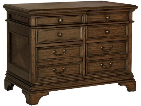 Hartshill - 5-Drawer Home Office File Cabinet - Burnished Oak Fashion