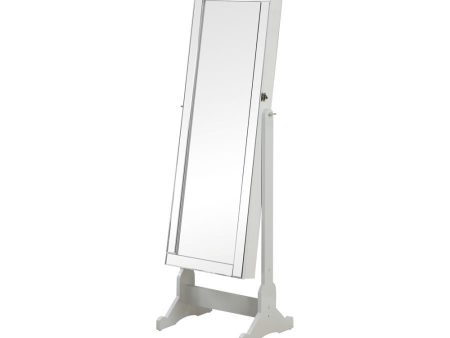 Yvonne - Cheval Mirror With Jewelry Storage - Dove Gray Online Sale