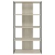 Loomis - 72  4-Shelf Bookshelf - Whitewashed Gray Online