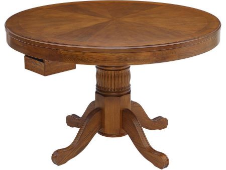 Mitchell - Round Dining And Billiard Poker Game Table - Amber For Discount