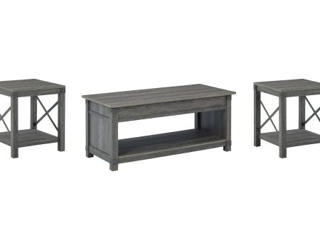 Freedan - Grayish Brown - 3 Pc. - Coffee Table, 2 End Tables Supply