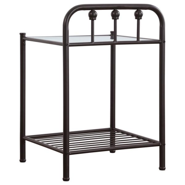 Livingston - Metal 1-Shelf Nightstand - Dark Bronze Supply