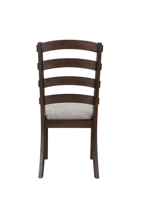 Pascaline - Side Chair (Set of 2) - Gray Fabric, Rustic Brown & Oak Finish Supply