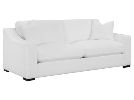 Ashlyn - Upholstered Sloped Arm Sofa - White Discount