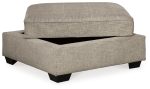 Bovarian - Stone - Ottoman With Storage Online