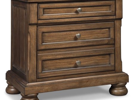 Flynnter - Medium Brown - Two Drawer Night Stand For Sale