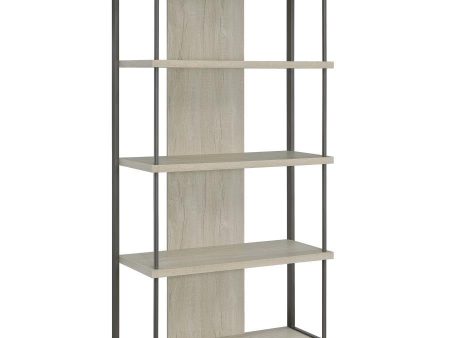 Loomis - 4-Shelf Bookshelf - Whitewashed Gray Online now