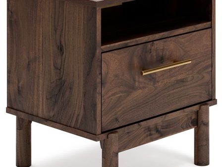 Calverson - Mocha - One Drawer Night Stand - Medium Online now