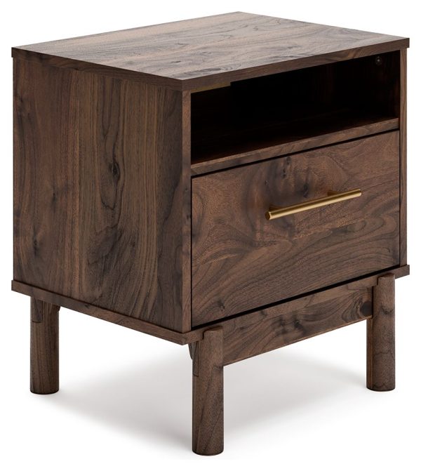 Calverson - Mocha - One Drawer Night Stand - Medium Online now