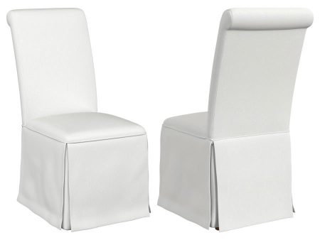 Shawna - Upholstered Skirted Dining Chair (Set of 2) - White Discount