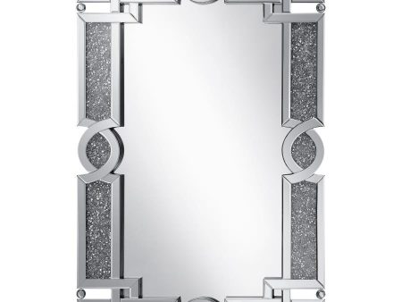 Jackie - Acrylic Crystal Frame Wall Mirror - Silver Discount