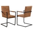 Nate - Upholstered Dining Arm Chair (Set of 2) - Antique Brown For Cheap