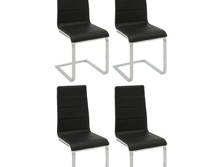 Broderick - Upholstered Dining Side Chair Black (Set of 4) - Black   White High Gloss Online Hot Sale