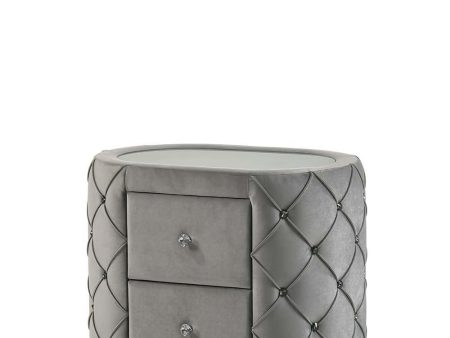 Perine - Nightstand - Gray Velvet For Discount