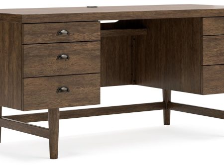 Austanny - Warm Brown - Home Office Desk Discount