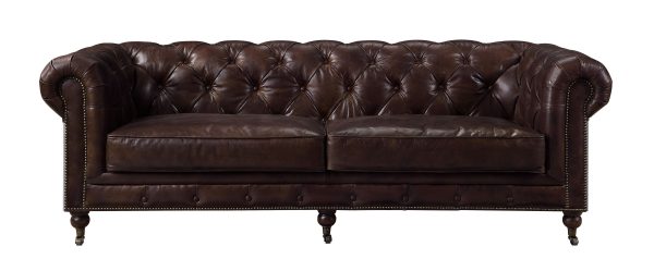 Aberdeen - Sofa - Vintage Brown Top Grain Leather Online Sale