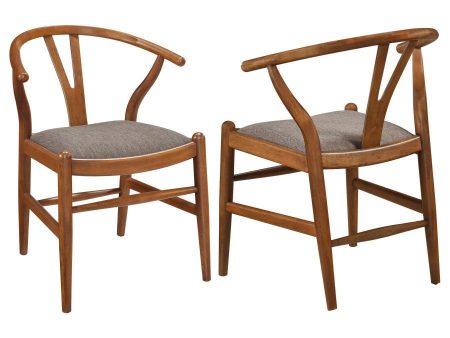 Dinah - Wood Wishbone Dining Side Chair (Set of 2) - Walnut Online Sale