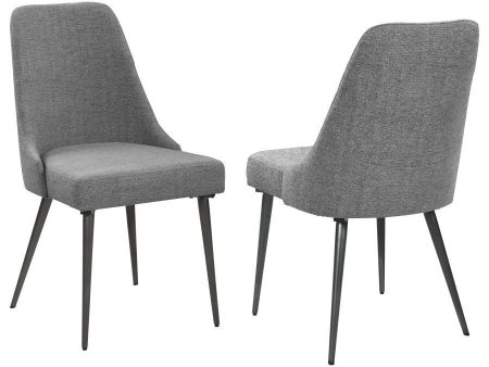 Alan - Fabric Upholstered Dining Side Chair (Set of 2) - Gray Supply