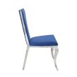 Azriel - Side Chair (Set of 2) - Blue Velvet & Mirroed Silver Finish For Cheap