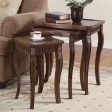 Daphne - 3 Piece Rectangular Wood Nesting Table Set - Warm Brown Fashion