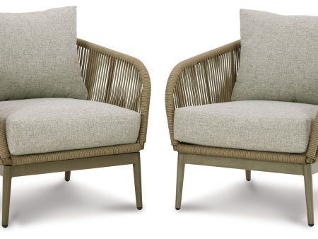 Swiss Valley - Beige - Lounge Chair w Cushion (Set of 2) Hot on Sale