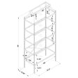 Serena - 5-Shelf Glass Bookshelf - Gold For Discount