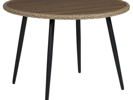 Amaris - Brown   Black - Round Dining Table For Sale