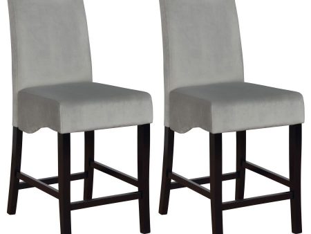 Stanton - Upholstered Counter Chairs (Set of 2) - Gray And Black on Sale