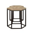 Adger - 2 Piece Hexagonal Nesting Tables - Natural And Black Sale