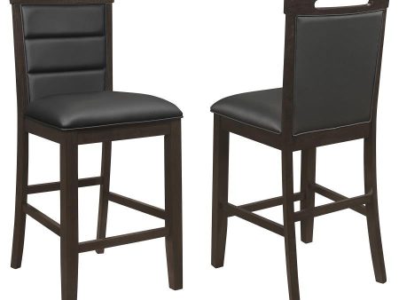 Prentiss - Upholstered Counter Chair (Set of 2) - Cappuccino For Cheap