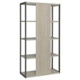 Loomis - 72  4-Shelf Bookshelf - Whitewashed Gray Online