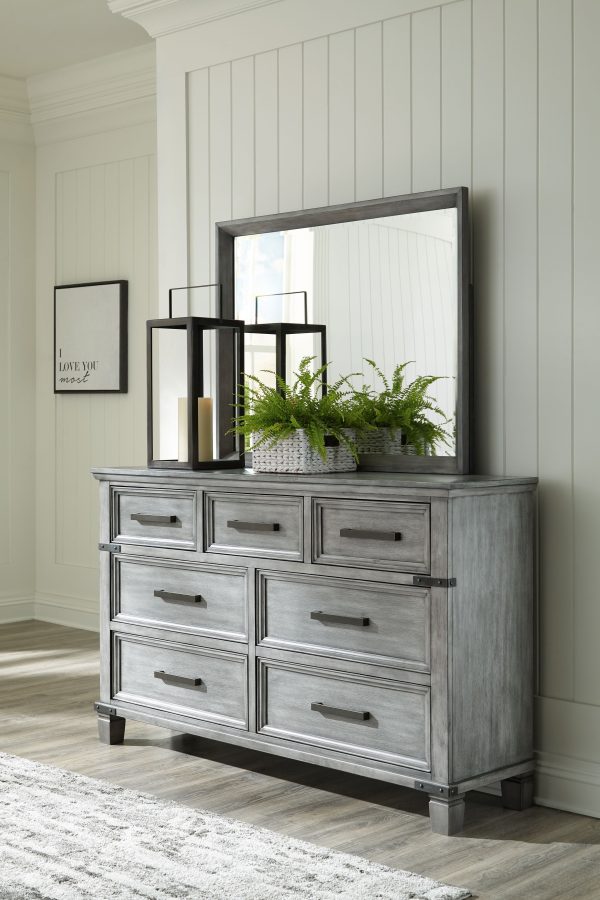 Russelyn - Gray - Dresser, Mirror Online Hot Sale