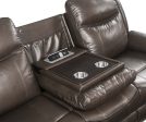 Lydia - Sofa - Brown Leather Aire For Discount