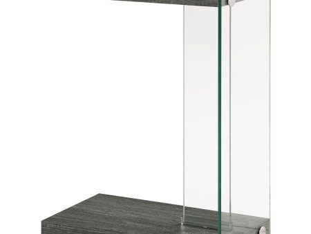 Colby - Engineered Wood C-Shaped Side Table - Weathered Gray Online Hot Sale